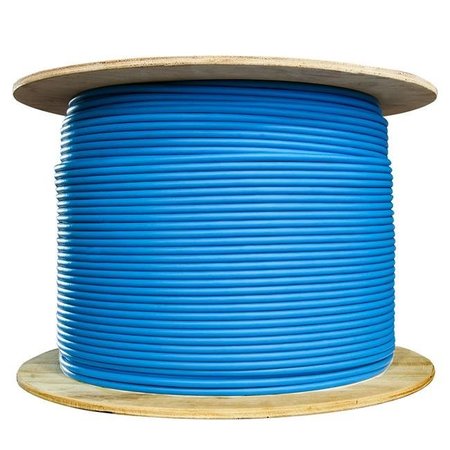 Cable Wholesale CableWholesale 13X6-561MH Bulk Shielded Foil Twisted Pair Cat6a Ethernet Cable; Stranded; Spool; Blue - 1000 ft. 13X6-561MH